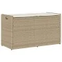 Banco de almacenaje con cojín beige 100 cm ratán sintético by , garden benches - Ref: Foro24-4104064, Price: 135,59 €, Discou...