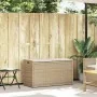 Banco de almacenaje con cojín beige 100 cm ratán sintético by , garden benches - Ref: Foro24-4104064, Price: 135,59 €, Discou...