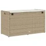 Banco de almacenaje con cojín beige 100 cm ratán sintético by , garden benches - Ref: Foro24-4104064, Price: 135,59 €, Discou...