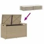 Banco de almacenaje con cojín beige 100 cm ratán sintético by , garden benches - Ref: Foro24-4104064, Price: 135,59 €, Discou...