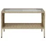 Sofá jardín de 2 plazas con cojín y mesa beige ratán sintético von , Outdoor-Sofas - Ref: Foro24-4103848, Preis: 223,67 €, Ra...