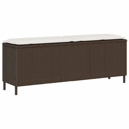Banco de jardín con cojín gris 110x30x40,5 cm ratán sintético de , Bancos de jardín - Ref: Foro24-4104156, Precio: 88,80 €, D...