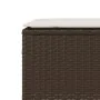 Banco de jardín con cojín gris 110x30x40,5 cm ratán sintético de , Bancos de jardín - Ref: Foro24-4104156, Precio: 88,80 €, D...