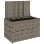 Tumbona plegable con cojín y espacio gris ratán sintético de , Tumbonas - Ref: Foro24-4104227, Precio: 247,76 €, Descuento: %