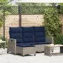 Sofá de jardín reclinable con cojines en forma de L gris von , Outdoor-Sofas - Ref: Foro24-4108244, Preis: 390,82 €, Rabatt: %