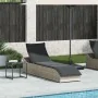 Tumbona plegable con cojín y espacio gris claro ratán sintético | Tu tienda online para hogar, jardín y más Foro24.es