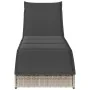 Tumbona plegable con cojín y espacio gris claro ratán sintético | Tu tienda online para hogar, jardín y más Foro24.es