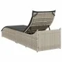 Tumbona plegable con cojín y espacio gris claro ratán sintético | Tu tienda online para hogar, jardín y más Foro24.es