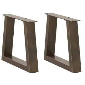 Patas para mesa de comedor en forma de V 2 uds acero natural by , Table legs - Ref: Foro24-4012527, Price: 48,38 €, Discount: %