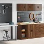 Armarios 2 uds para garaje madera ingeniería marrón roble de , Armarios industriales - Ref: Foro24-3328275, Precio: 86,42 €, ...