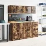 Armario de pared para garaje madera de ingeniería roble ahumado by , Armarios industriales - Ref: Foro24-860615, Price: 29,05...