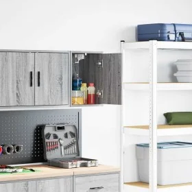 Armario de pared para garaje madera de ingeniería gris sonoma by , Armarios industriales - Ref: Foro24-860617, Price: 29,75 €...