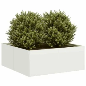 Jardinera acero blanco 80x80x30 cm by , Pots and planters - Ref: Foro24-860802, Price: 58,49 €, Discount: %