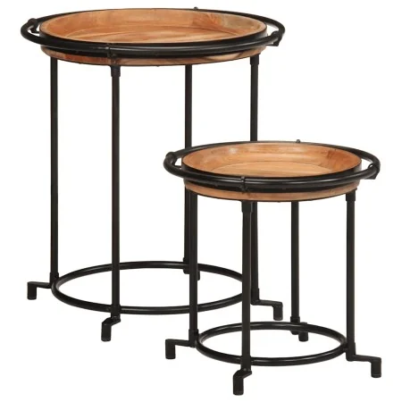 Juego de mesas auxiliar 2 piezas madera maciza de acacia by , Side tables - Ref: Foro24-4013514, Price: 101,88 €, Discount: %
