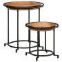 Juego de mesas auxiliar 2 piezas madera maciza de acacia by , Side tables - Ref: Foro24-4013514, Price: 101,88 €, Discount: %