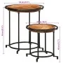 Juego de mesas auxiliar 2 piezas madera maciza de acacia by , Side tables - Ref: Foro24-4013514, Price: 101,88 €, Discount: %