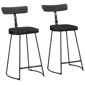 Taburetes de barra 2 uds negro 49x43x88 cm madera maciza mango von , Küchenhocker - Ref: Foro24-4013516, Preis: 150,48 €, Rab...