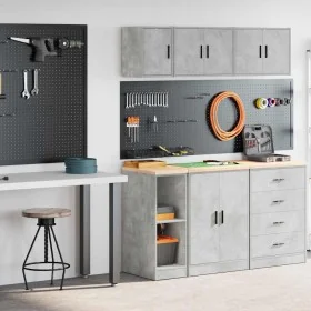 Armarios 2 uds para garaje madera de ingeniería ris hormigón by , Armarios industriales - Ref: Foro24-3328263, Price: 67,77 €...