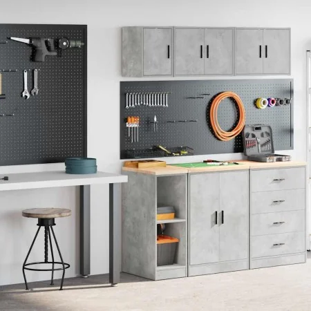 Armarios 2 uds para garaje madera de ingeniería ris hormigón by , Armarios industriales - Ref: Foro24-3328263, Price: 67,77 €...
