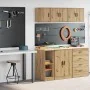 Armarios 2 uds para garaje madera ingeniería artesanal roble by , Armarios industriales - Ref: Foro24-3328268, Price: 67,77 €...