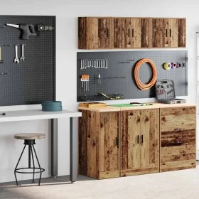 Armarios 2 uds para garaje madera ingeniería antigua madera de , Armarios industriales - Ref: Foro24-3328294, Precio: 73,06 €...