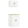 Armarios 2 uds para garaje madera de ingeniería blanco by , Armarios industriales - Ref: Foro24-3328305, Price: 127,01 €, Dis...