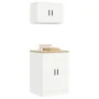 Armarios 2 uds para garaje madera de ingeniería blanco by , Armarios industriales - Ref: Foro24-3328305, Price: 127,01 €, Dis...