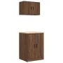 Armarios 2 uds para garaje madera ingeniería marrón roble by , Armarios industriales - Ref: Foro24-3328311, Price: 120,32 €, ...