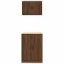 Armarios 2 uds para garaje madera ingeniería marrón roble by , Armarios industriales - Ref: Foro24-3328311, Price: 120,32 €, ...