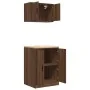 Armarios 2 uds para garaje madera ingeniería marrón roble by , Armarios industriales - Ref: Foro24-3328311, Price: 120,32 €, ...