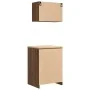 Armarios 2 uds para garaje madera ingeniería marrón roble by , Armarios industriales - Ref: Foro24-3328311, Price: 120,32 €, ...