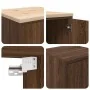 Armarios 2 uds para garaje madera ingeniería marrón roble by , Armarios industriales - Ref: Foro24-3328311, Price: 120,32 €, ...