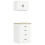 Armarios 2 uds para garaje madera de ingeniería blanco by , Armarios industriales - Ref: Foro24-3328332, Price: 139,21 €, Dis...