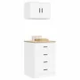 Armarios 2 uds para garaje madera de ingeniería blanco by , Armarios industriales - Ref: Foro24-3328332, Price: 139,21 €, Dis...