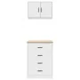 Armarios 2 uds para garaje madera de ingeniería blanco by , Armarios industriales - Ref: Foro24-3328332, Price: 139,21 €, Dis...