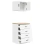 Armarios 2 uds para garaje madera de ingeniería blanco by , Armarios industriales - Ref: Foro24-3328332, Price: 139,21 €, Dis...