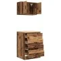 Armarios 2 uds para garaje madera ingeniería antigua madera by , Armarios industriales - Ref: Foro24-3328339, Price: 129,45 €...