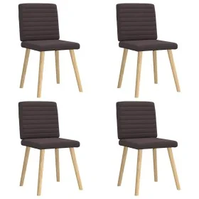 Sillas de comedor 4 unidades tela marrón oscuro by , dining chairs - Ref: Foro24-3315278, Price: 198,40 €, Discount: %