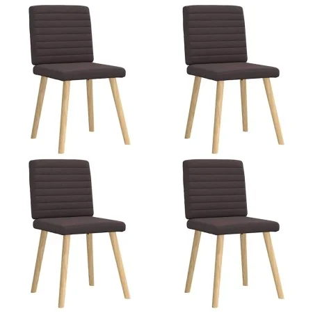 Sillas de comedor 4 unidades tela marrón oscuro von , Essstühle - Ref: Foro24-3315278, Preis: 198,40 €, Rabatt: %