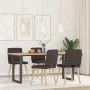 Sillas de comedor 4 unidades tela marrón oscuro von , Essstühle - Ref: Foro24-3315278, Preis: 198,40 €, Rabatt: %