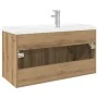 Mueble para lavabo con lavabo empotrado artesanal de roble by , Bathroom furniture - Ref: Foro24-3328910, Price: 300,13 €, Di...