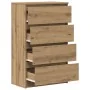 Aparador de madera de ingeniería roble artisan 60x35x98,5 cm by , Sideboards - Ref: Foro24-861129, Price: 109,00 €, Discount: %