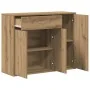 Aparador madera de ingeniería roble artisian 88x30x70 cm by , Sideboards - Ref: Foro24-861141, Price: 100,65 €, Discount: %