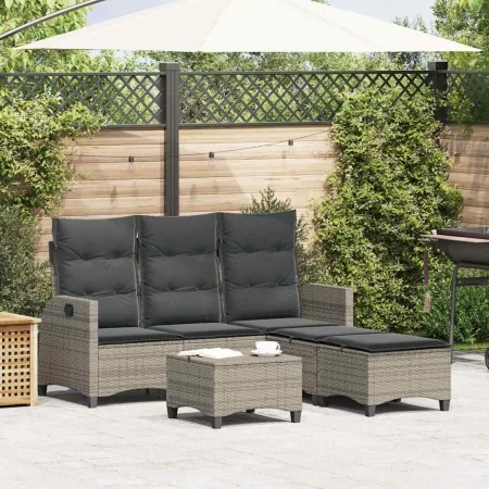 Set de sofás de jardín en forma de L con cojines 3 pzas gris by , Garden sets - Ref: Foro24-3328640, Price: 473,62 €, Discoun...