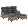 Set de sofás de jardín en forma de L con cojines 3 pzas gris by , Garden sets - Ref: Foro24-3328640, Price: 473,62 €, Discoun...