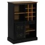 Vinoteca HALDEN con botelleros y puerta corredera negro pino by , Wine and liquor cabinets - Ref: Foro24-4018448, Price: 272,...