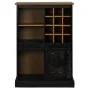 Vinoteca HALDEN con botelleros y puerta corredera negro pino by , Wine and liquor cabinets - Ref: Foro24-4018448, Price: 272,...