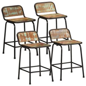 Taburetes de barra 4 uds 46x35,5x70 madera maciza reciclada de , Taburetes de cocina - Ref: Foro24-4013537, Precio: 231,41 €,...