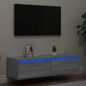 Mueble de TV con luces LED sonoma gris 100X35,5x25 cm von , TV-Möbel - Ref: Foro24-860243, Preis: 84,98 €, Rabatt: %