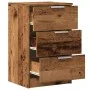 Mesita de noche madera de ingeniería envejecida 40x36x65 cm de , Mesitas de noche - Ref: Foro24-856932, Precio: 57,14 €, Desc...